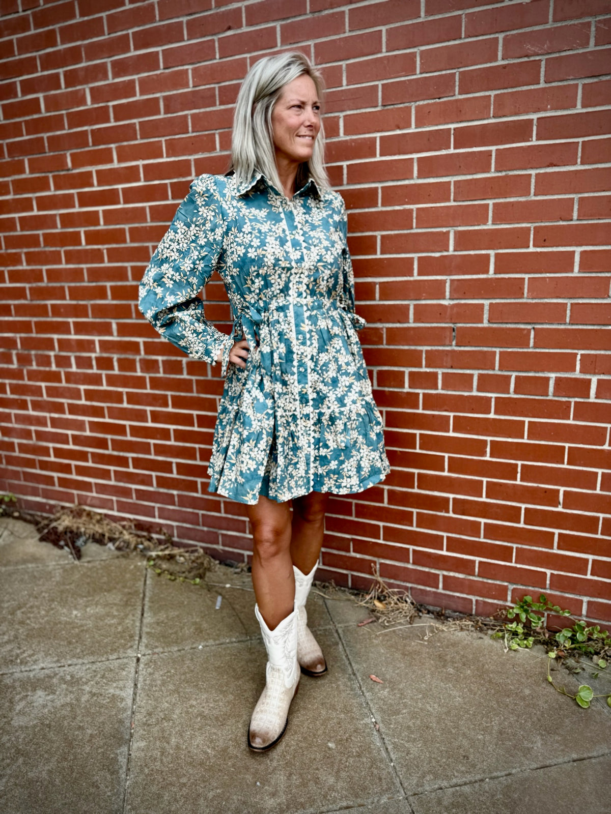 Dusty Teal Breeze Dress
